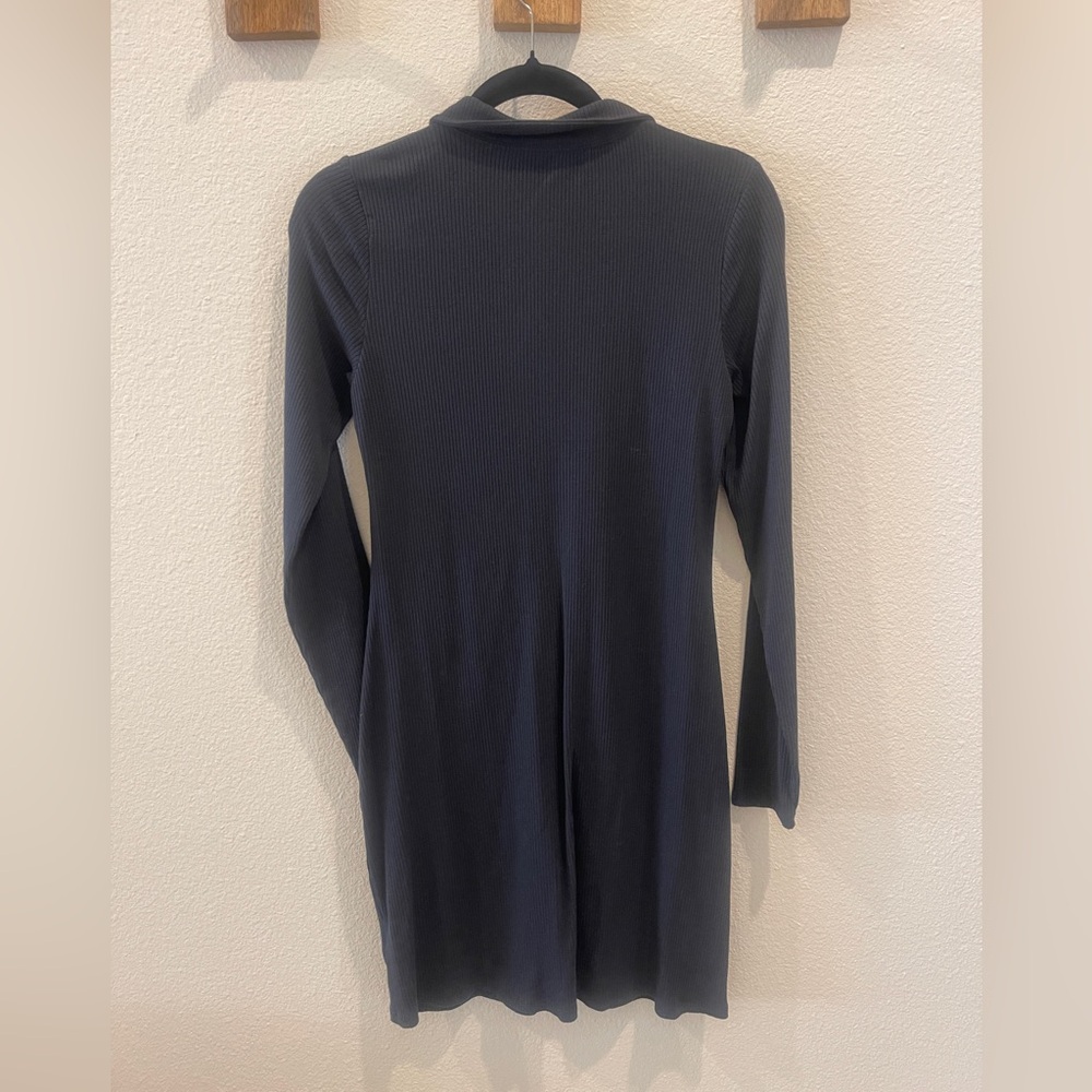 AEO Ruched Knit Button Up Dress - Picture 7 of 7